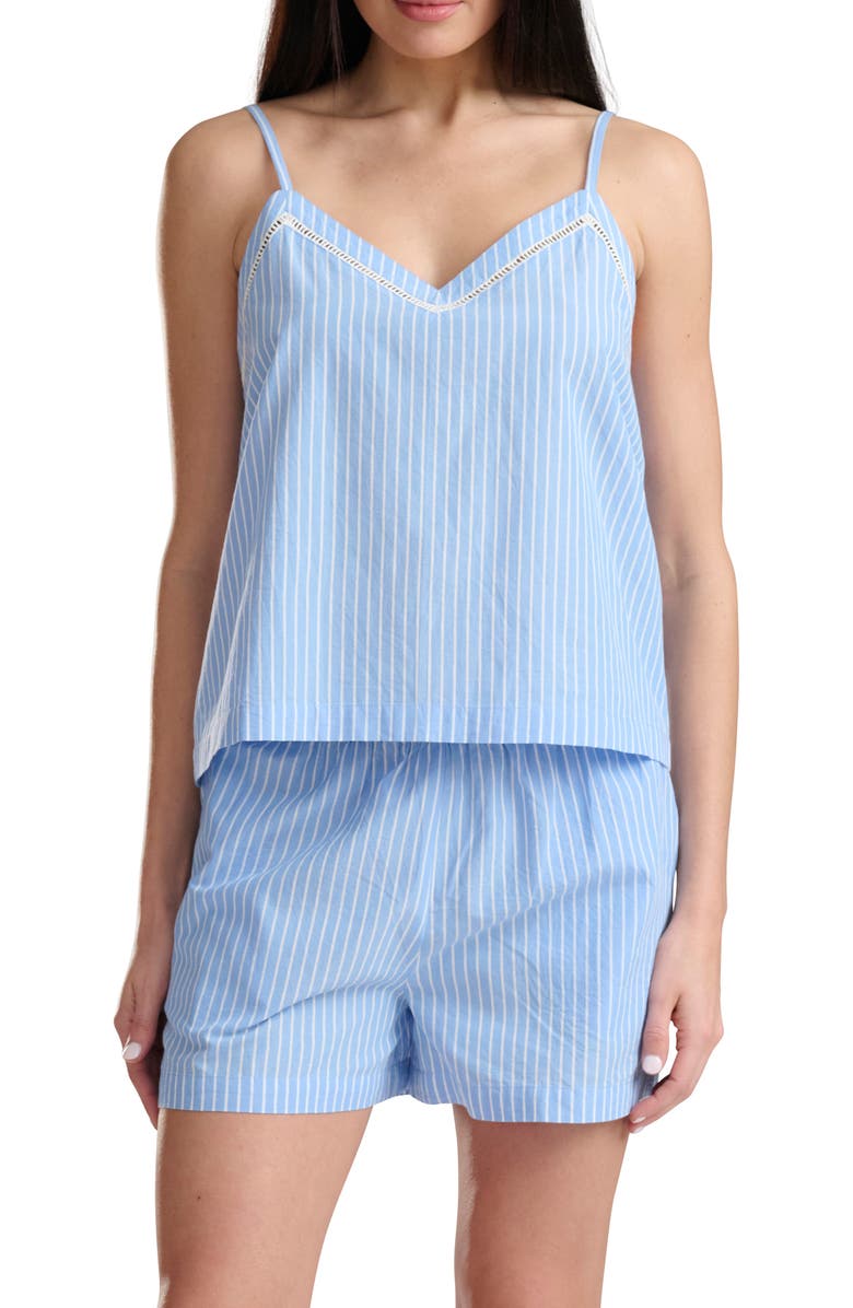 Splendid Stripe Cotton Poplin Pajamas, Main, color, Hydrangea