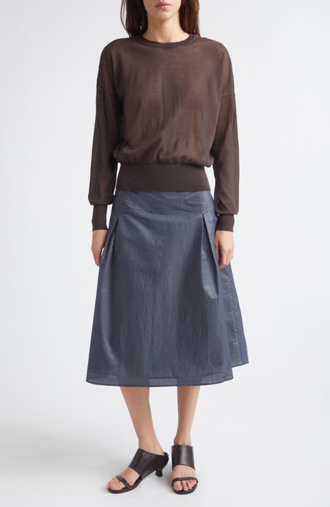 Leds Sheer Organic Cotton Blend Sweater