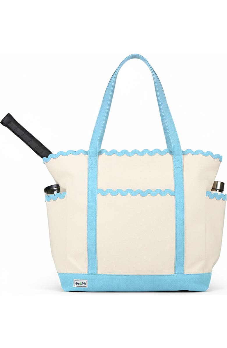 Ame & Lulu Scalloped Tennis Tote, Alternate, color, Navy