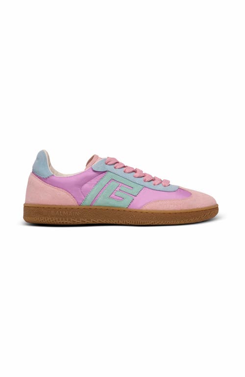 Balmain Swan Suede And Nylon Trainers In Multi
