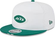 New Era Men's New Era White/Green New York Jets 2025 NFL Training Camp Split Panel 9FIFTY Snapback Hat