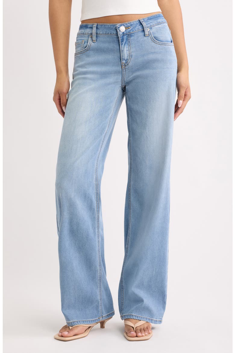 Britney Low Rise Wide Leg Jeans, Main, color, SKY BLUE
