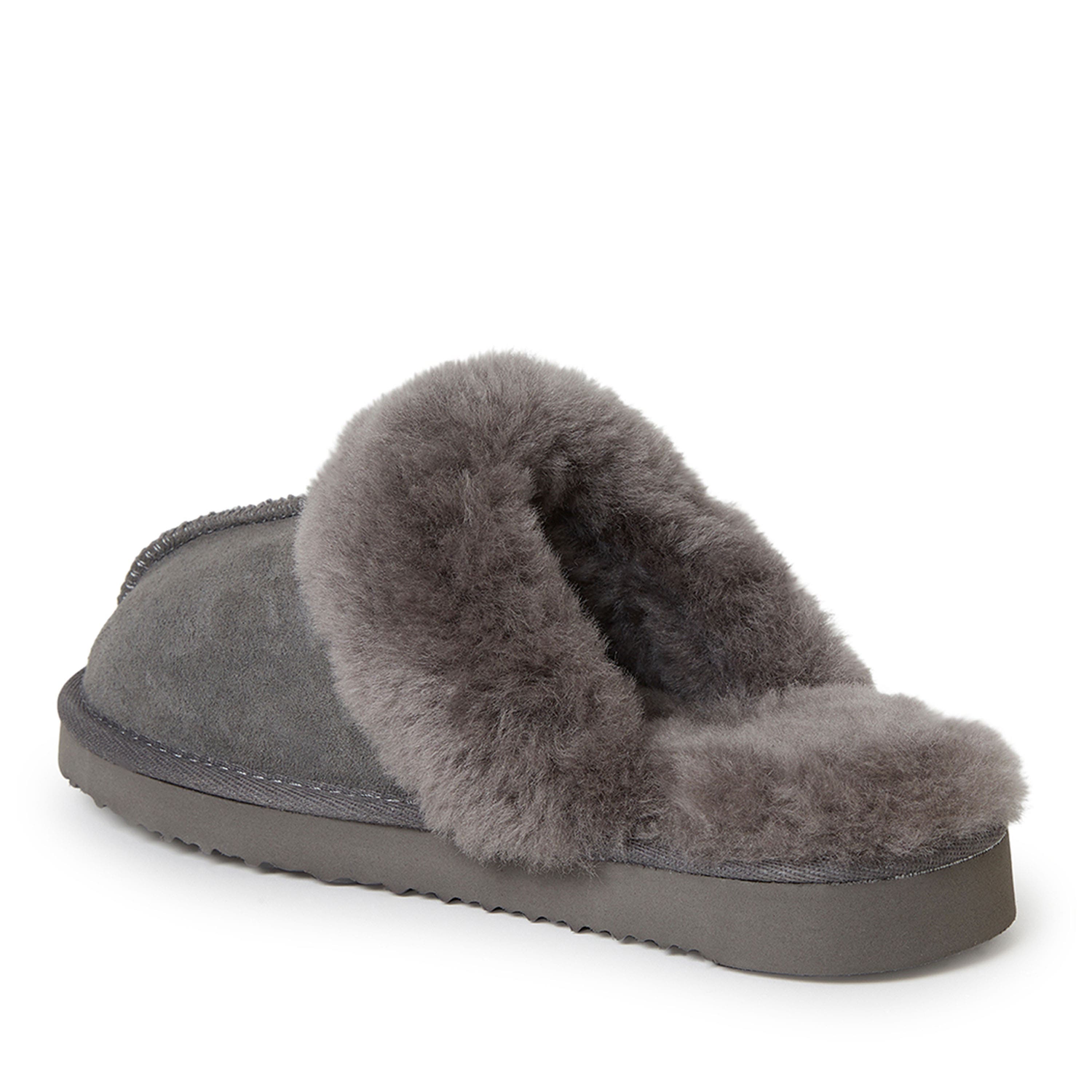 DEARFOAMS Fireside Sydney Genuine Shearling Scuff Slipper, Alternate, color, Grey