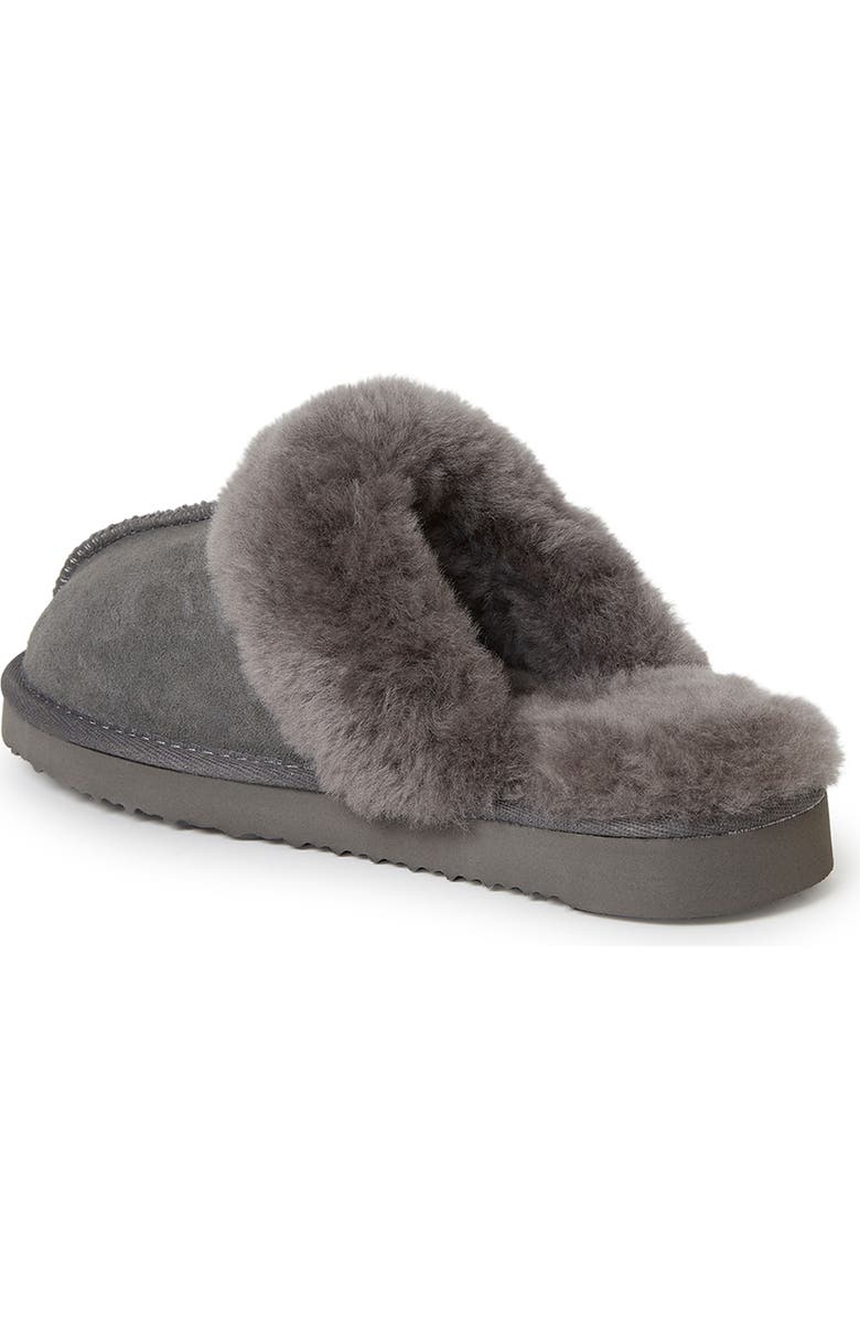 DEARFOAMS Fireside Sydney Genuine Shearling Scuff Slipper, Alternate, color, Grey