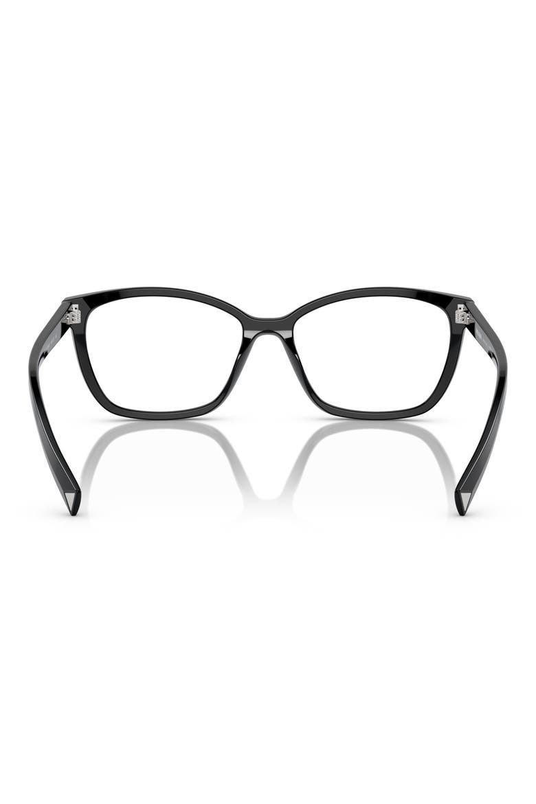 53mm Rectangular Optical Glasses, Alternate, color, BLACK