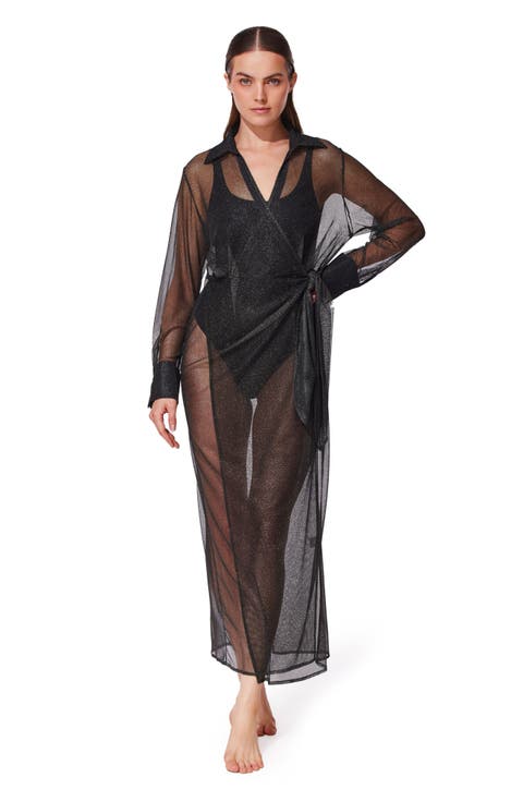 Pretty Women Mesh Wrap Dress Cover-Up