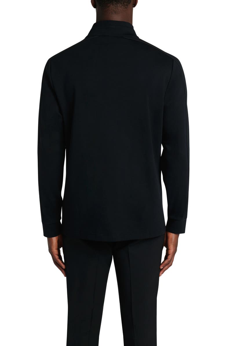 Bugatchi Quarter Zip Sweatshirt, Alternate, color, Black