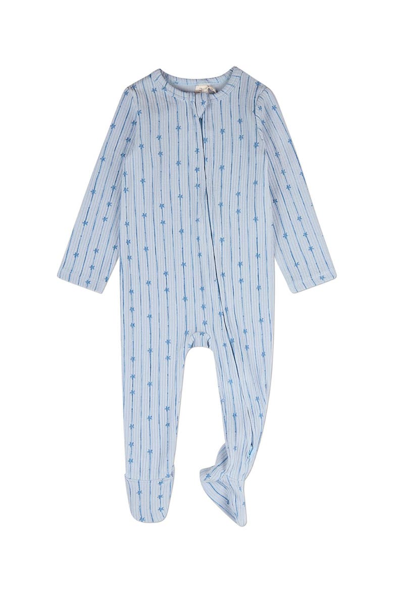 Baby Star Light, Star Bright Pointelle Footie, Main, color, Baby Blue