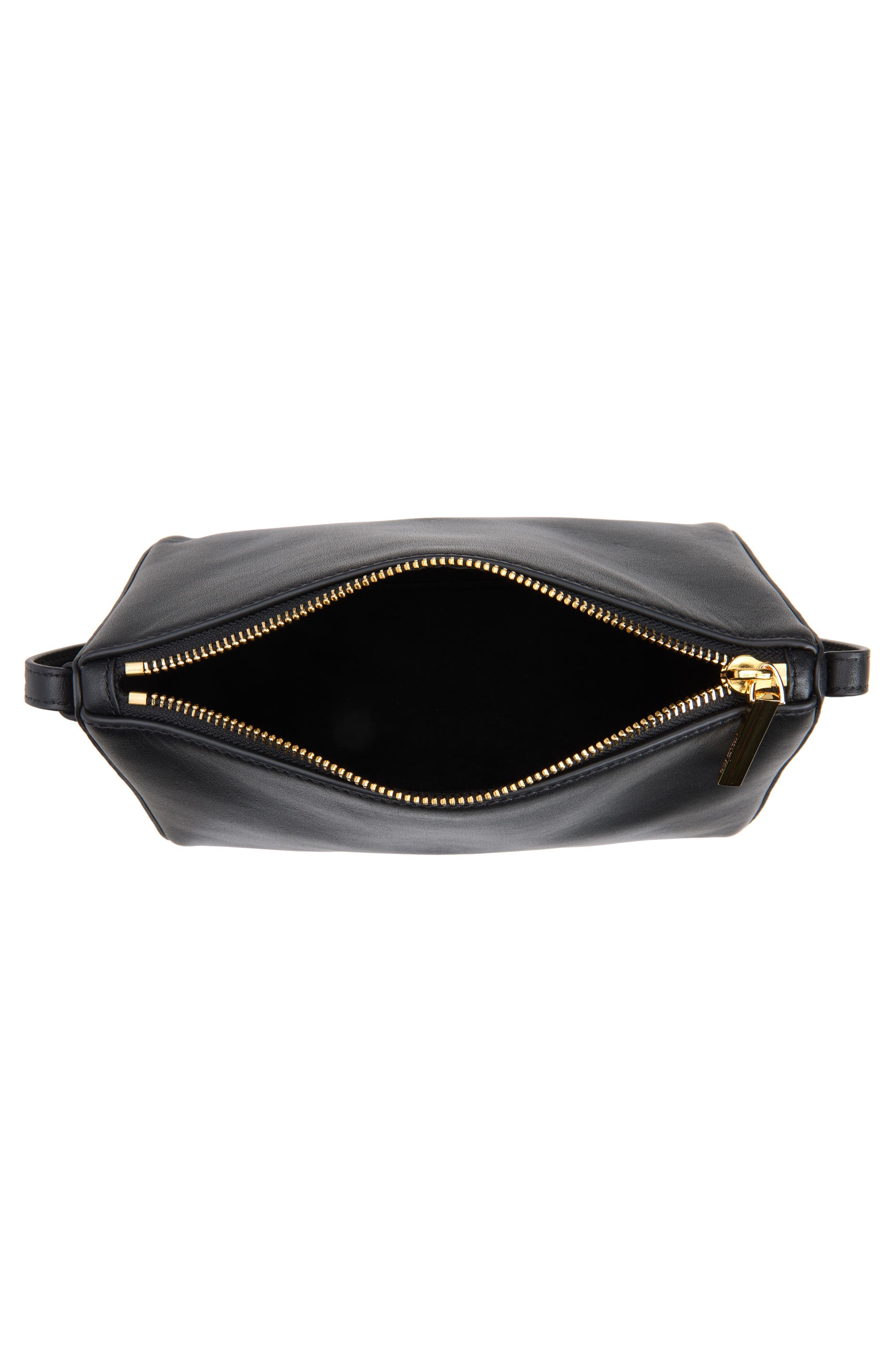 Prism Leather Shoulder Bag, Alternate, color, BLACK