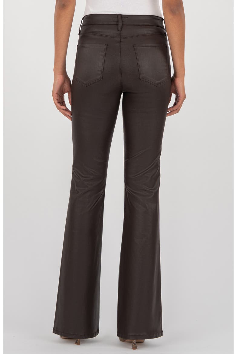 Ana Fab Ab Coated High Waist Flare Jeans, Alternate, color, CHOCOLATE