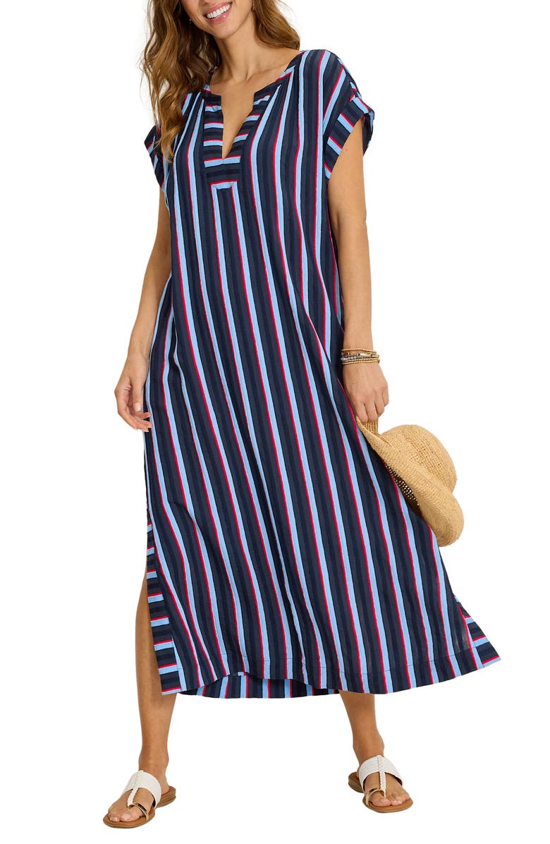 Tommy Bahama Deep Sea Stripe Caftan, Alternate, color, 