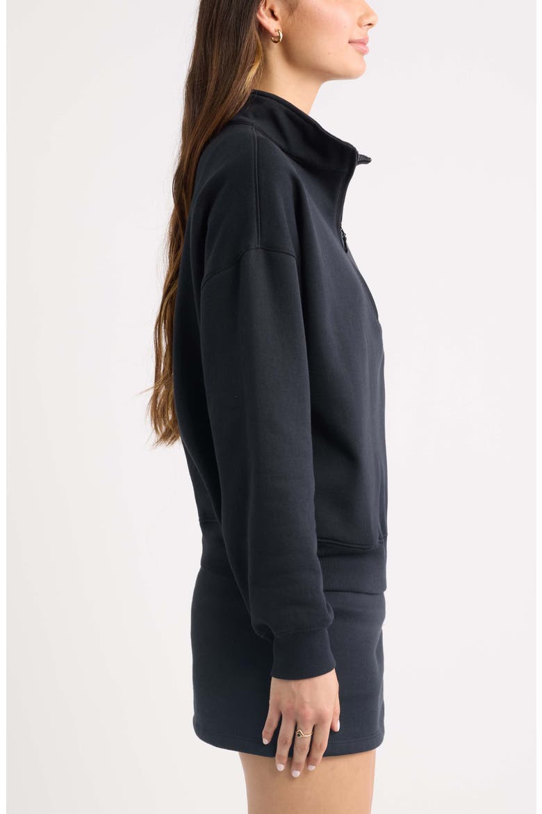 Half Zip Sweatshirt, Alternate, color, BLACK JET