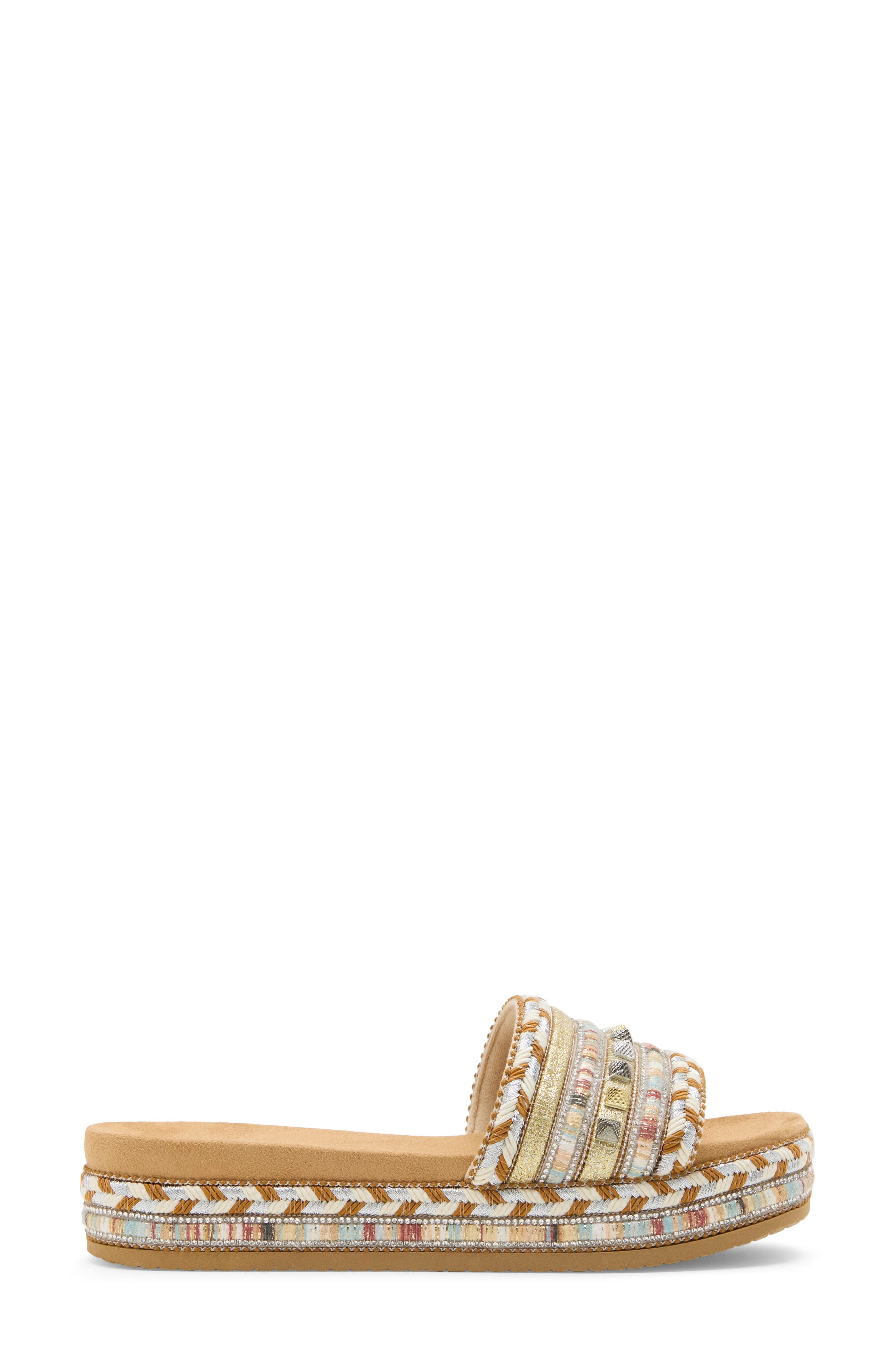 BOBS Misty Kiss Beachy Bliss Espadrille Slide Sandal, Alternate, color, MLT