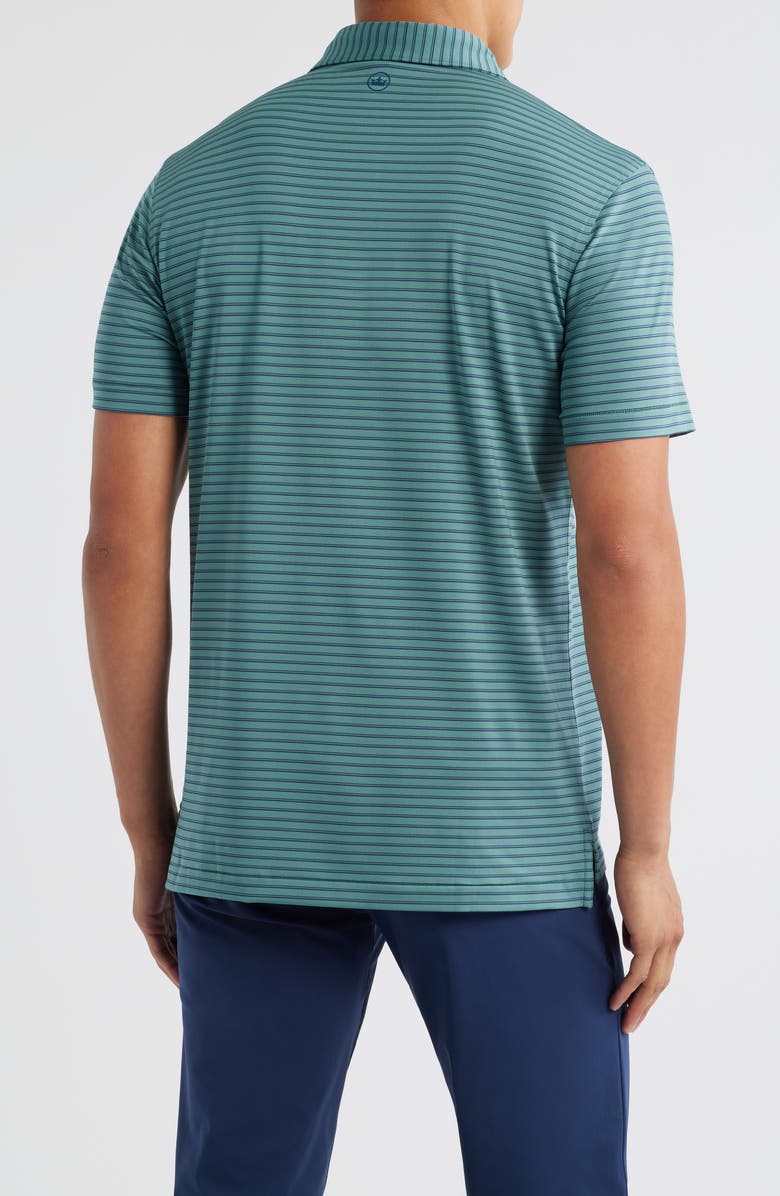 Peter Millar Bridge Stripe Performance Jersey Polo, Alternate, color, Sherwood