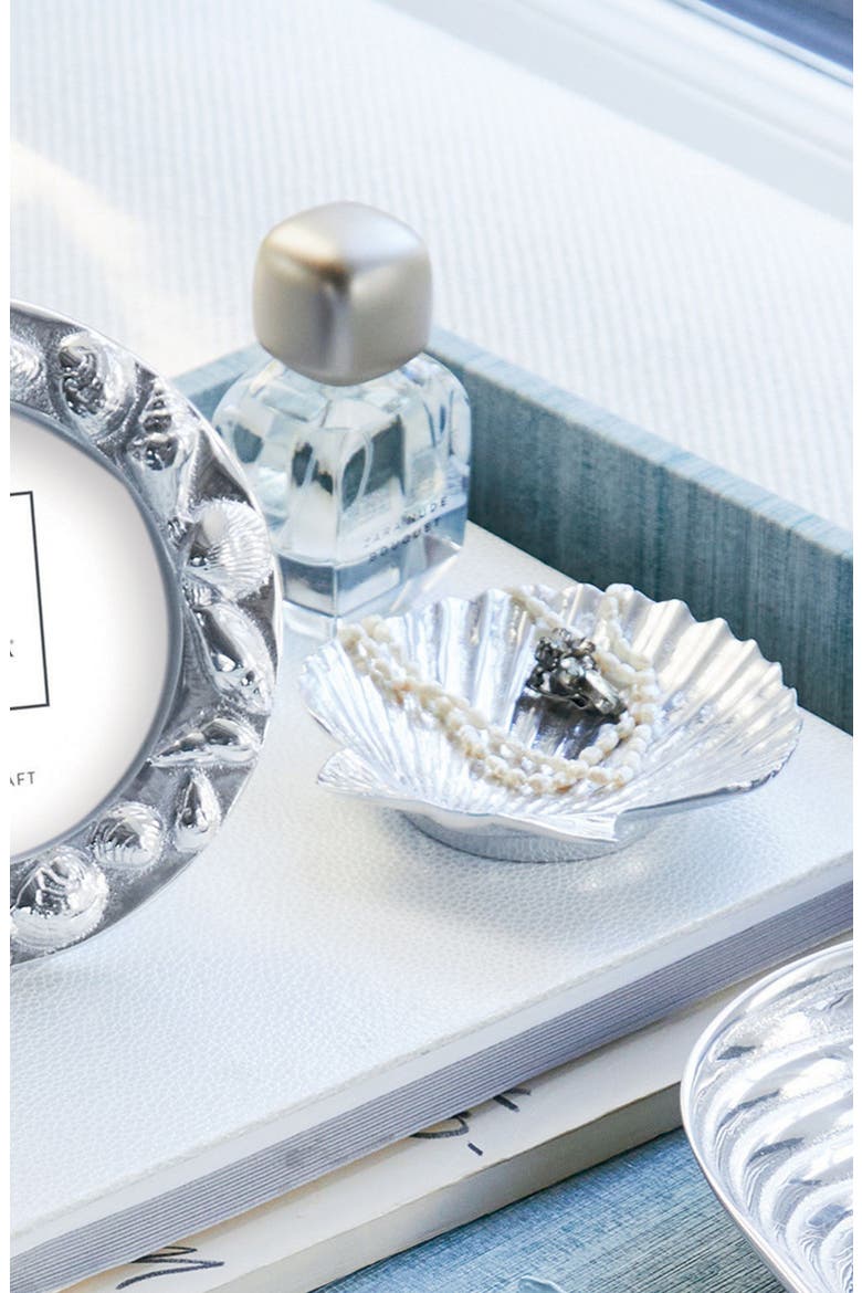 Scallop Trinket Dish, Alternate, color, SILVER