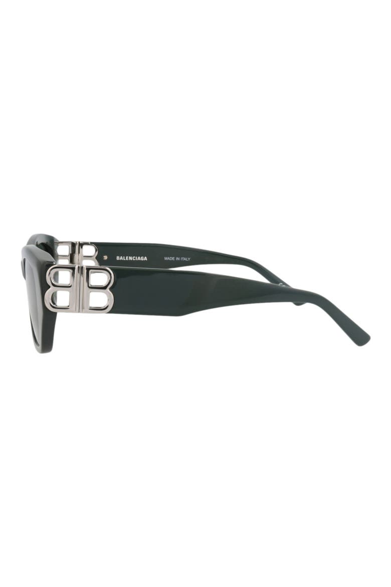 53mm Cat Eye Sunglasses, Alternate, color, GREEN GREEN GREEN