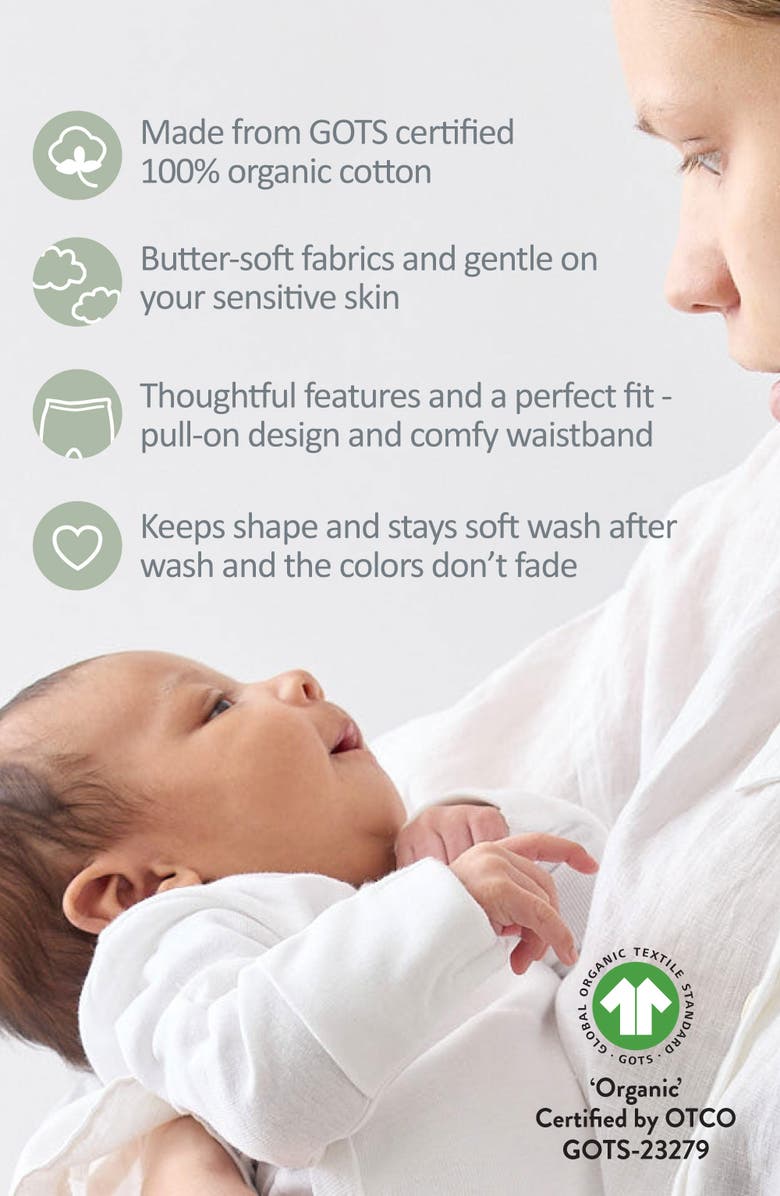 BUTTERBLU Harlowe Organic Cotton Assorted 3-Pack Harem Pants, Alternate, color, 