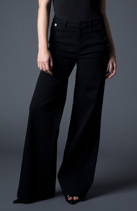 ◆2000Archives◆ MEGAN WIDE DENIM VINTAGE BLACK 2A24FWPT03BK Meg Wide Leg