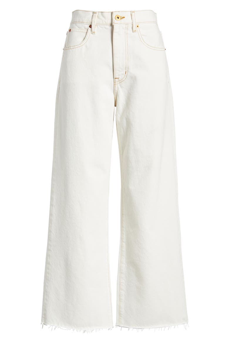 Grace High Waist Crop Wide Leg Jeans, Alternate, color, NATURAL WHITE