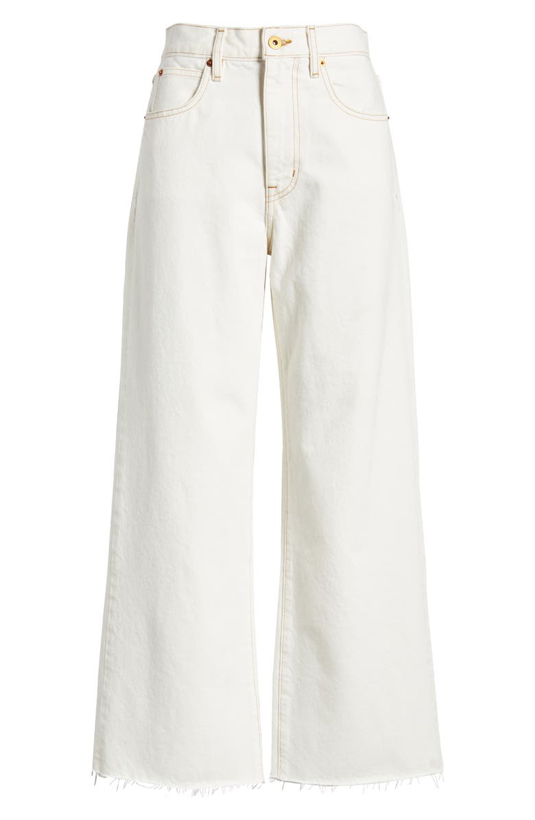SLVRLAKE Grace High Waist Crop Wide Leg Jeans, Alternate, color, Natural White