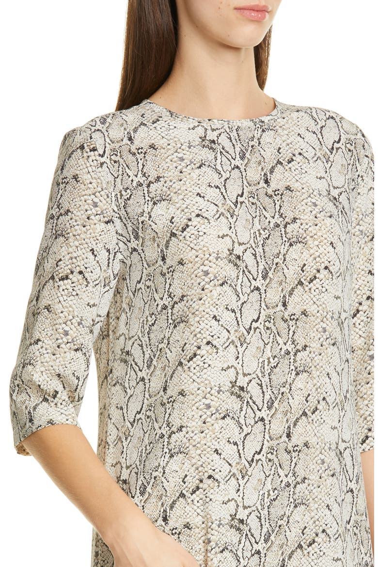 Aubrey Silk Shift Dress, Alternate, color, EQ NATURAL