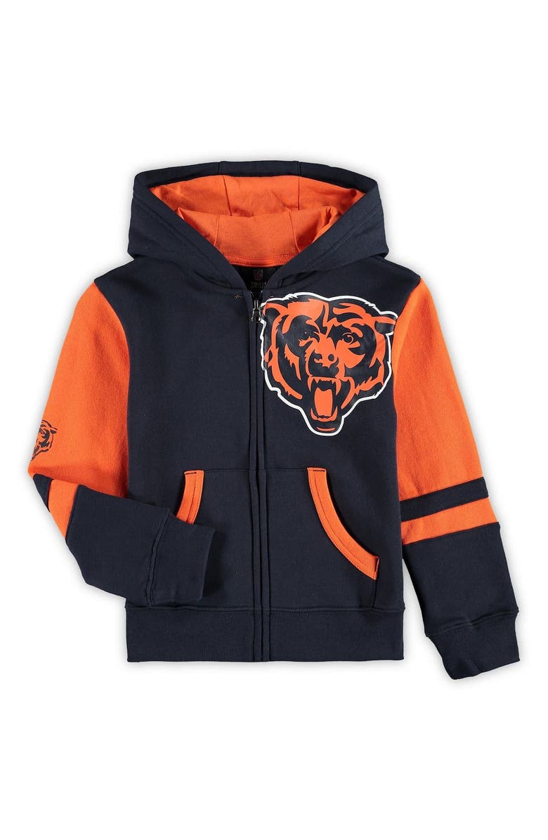 Outerstuff Preschool Navy Chicago Bears Stadium Full-Zip Hoodie, Main, color, Navy