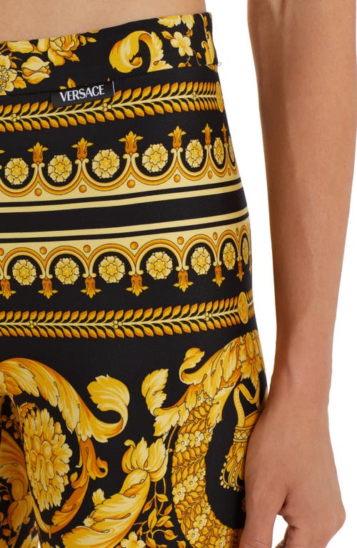Versace Barocco Print Leggings In Multi