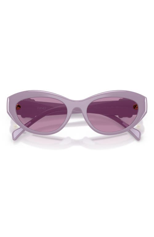 Versace 49mm Small Cat Eye Sunglasses In Lilac
