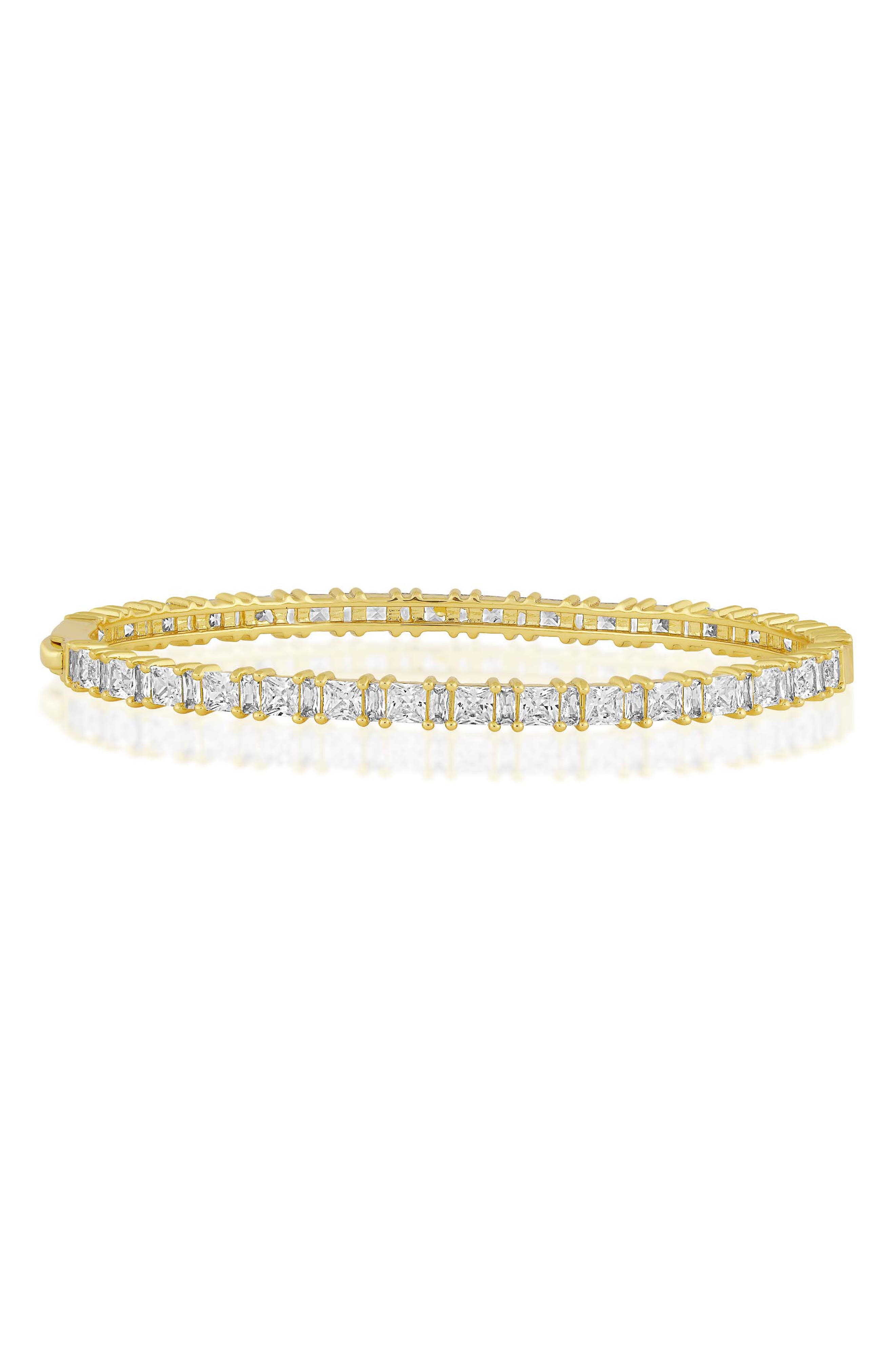 Square Cubic Zirconia Bangle