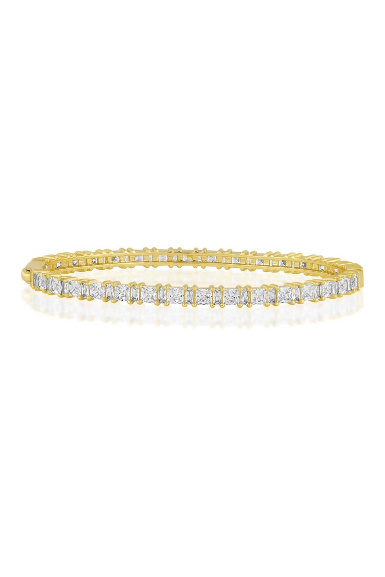 Square Cubic Zirconia Bangle, Main, color, GOLD