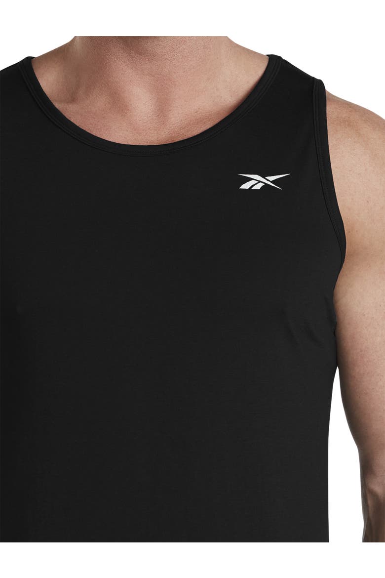 Big & Tall Performance Jersey Tech Tank Top, Alternate, color, BLACK