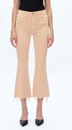 Bayeas Fray Hem Crop Flare Jeans