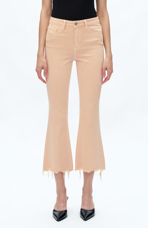 Bayeas Fray Hem Crop Flare Jeans In Brown