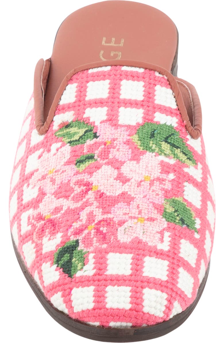 ByPaige Needlepoint Hydrangea Mule, Alternate, color, Pink Hydrangea