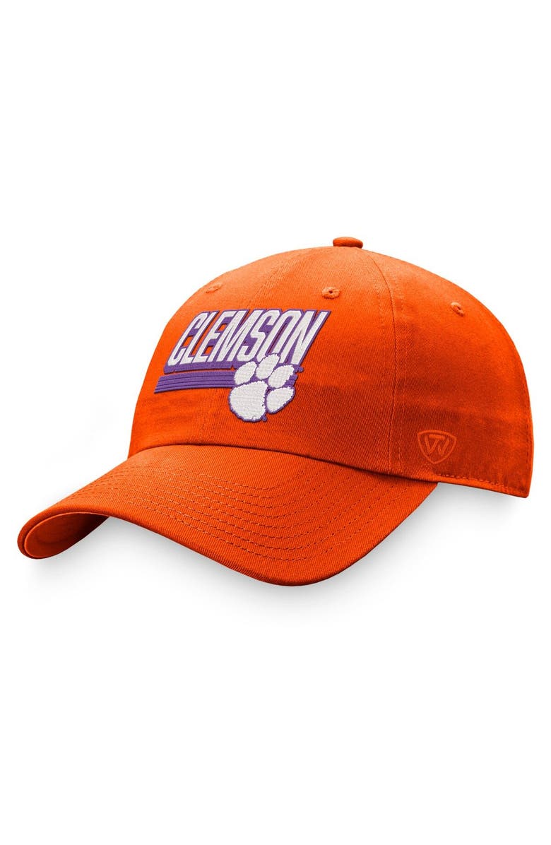 TOP OF THE WORLD Men's Top of the World Orange Clemson Tigers Slice Adjustable Hat, Main, color, Green