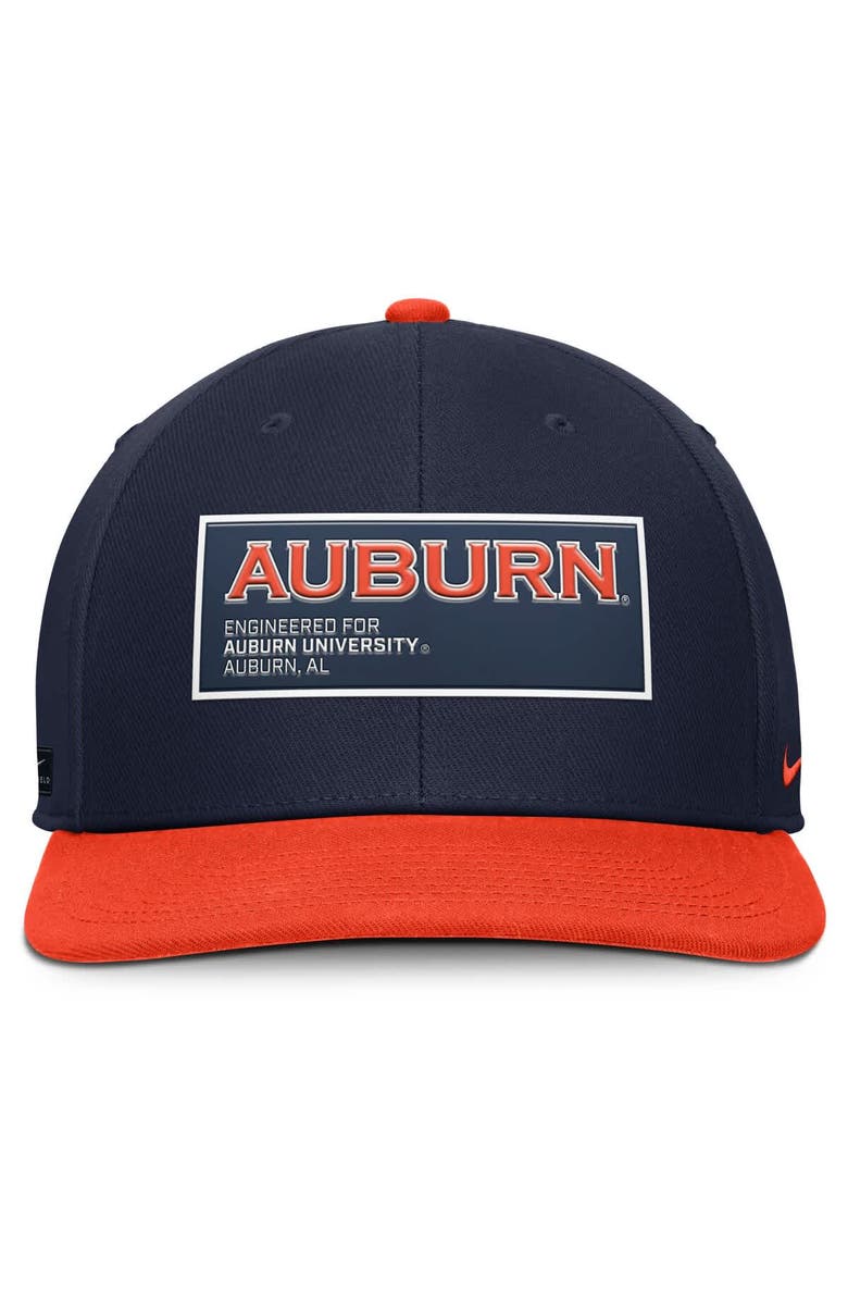 Nike Men's Nike Navy/Orange Auburn Tigers 2025 On-Field Patch Pro Dri-FIT Snapback Hat, Alternate, color, Navy