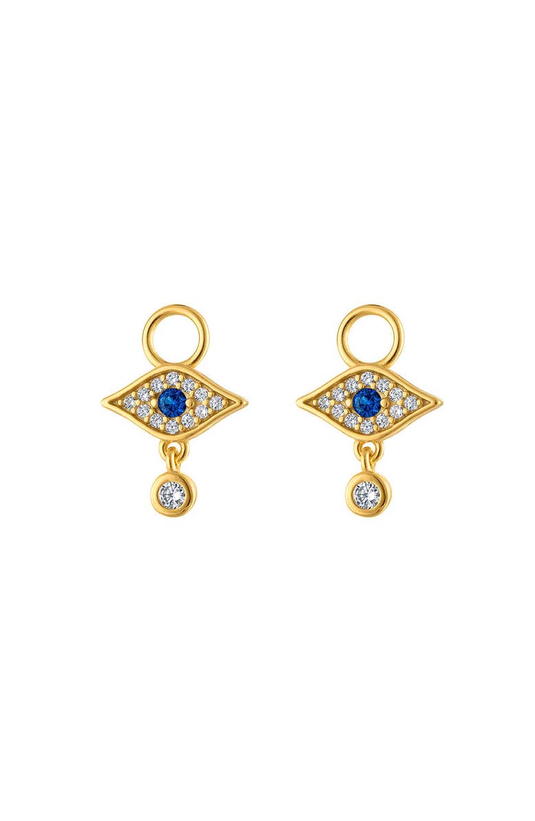Outofoffice Evil Eye Pave Earring Charm, Main, color, Gold