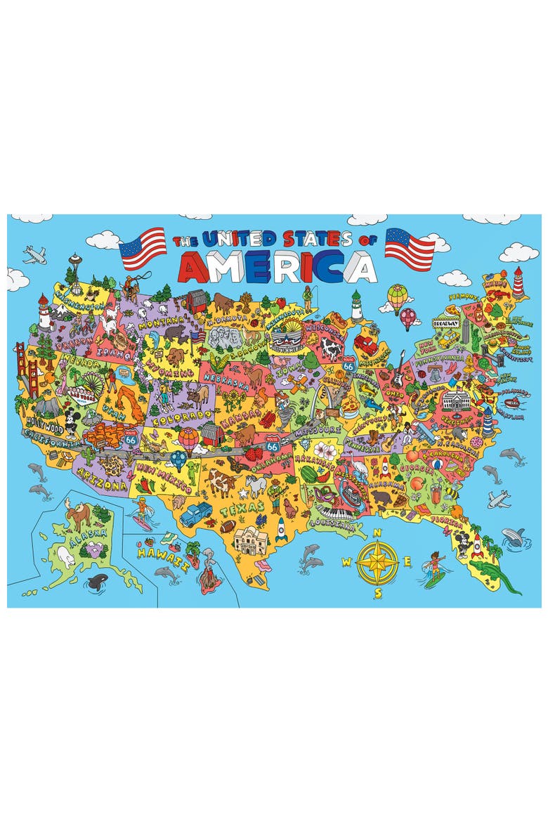 101 Things to Spot USA 100 Piece Puzzle, Alternate, color, Multicolor