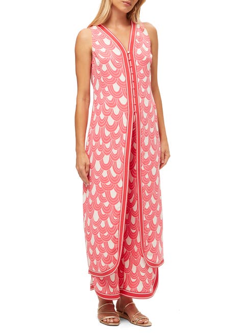 Slice Printed Tunic Top