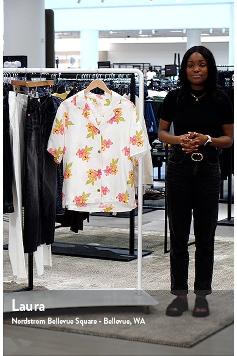 Cabana Floral Linen Blend Camp Shirt video
