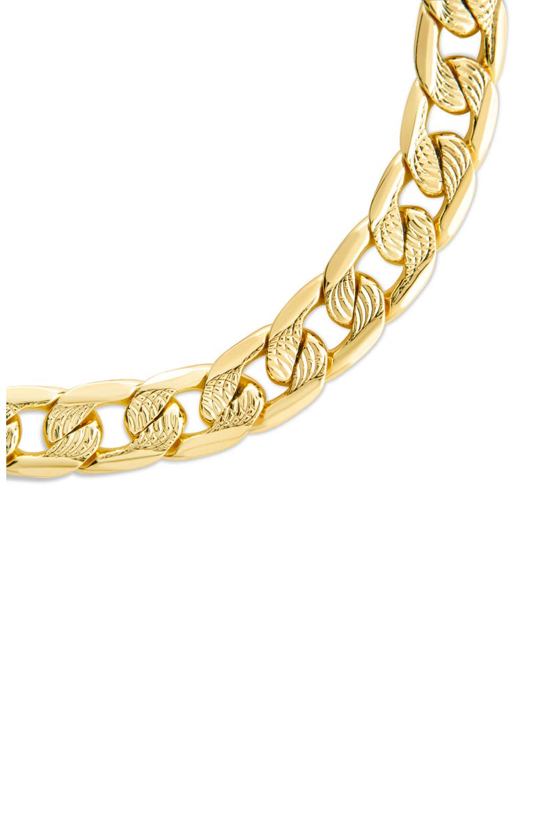 Textured Figaro Chain Bracelet, Alternate, color, GOLD