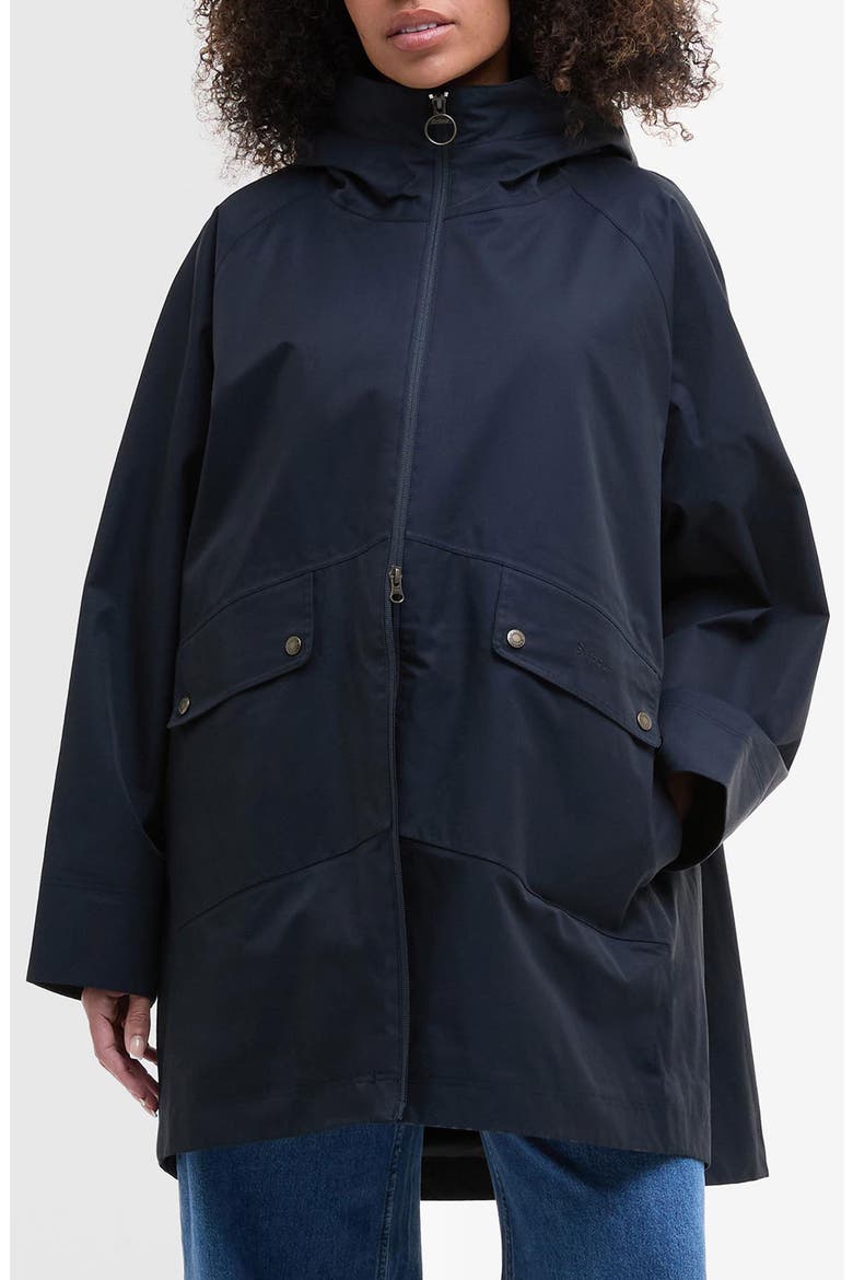 Heron Waterproof Cotton Blend Jacket, Main, color, NAVY