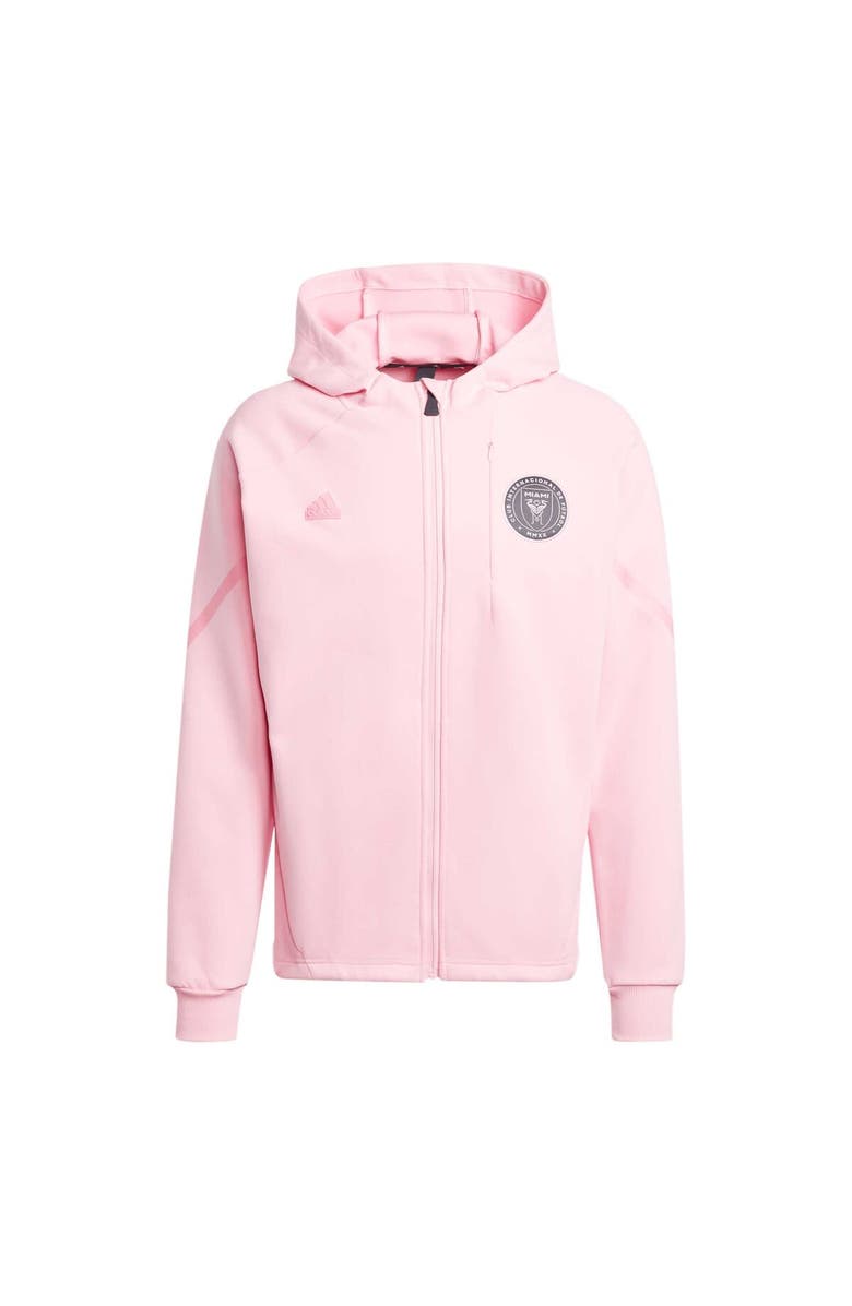 adidas Men's adidas Pink Inter Miami CF 2024 Anthem Travel Raglan Sleeve Full-Zip Jacket, Alternate, color, Pink
