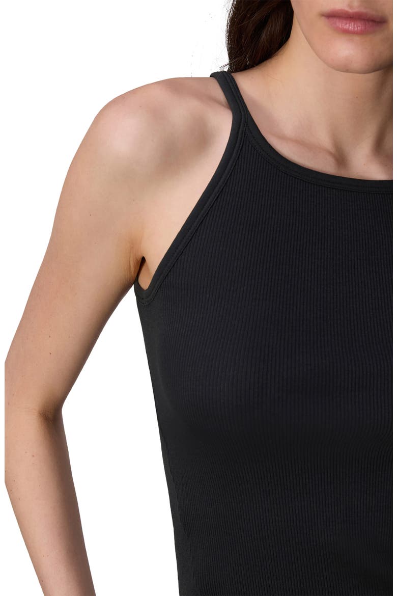 The Essential Rib Long String Tank, Alternate, color, BLACK