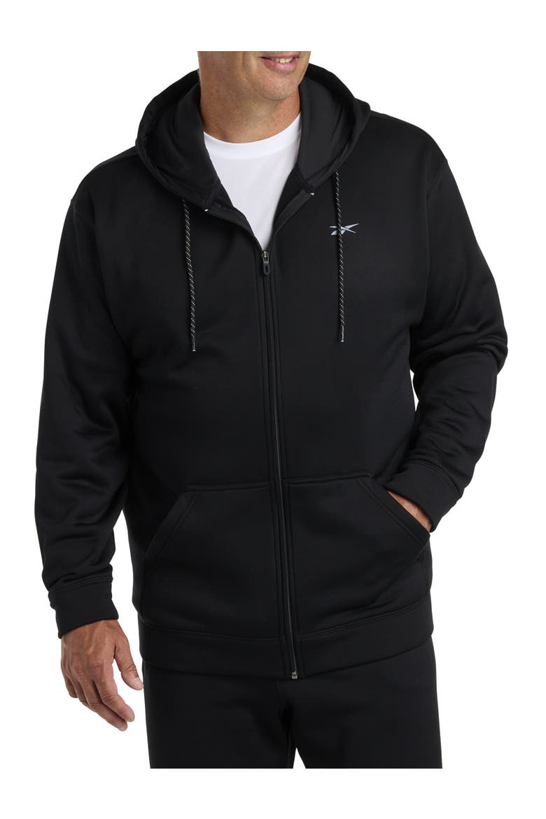 Performance Zip-Front Hoodie, Alternate, color, BLACK