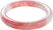 seree Blush Skinny Pink Skinny Round Jade Stone Bangle