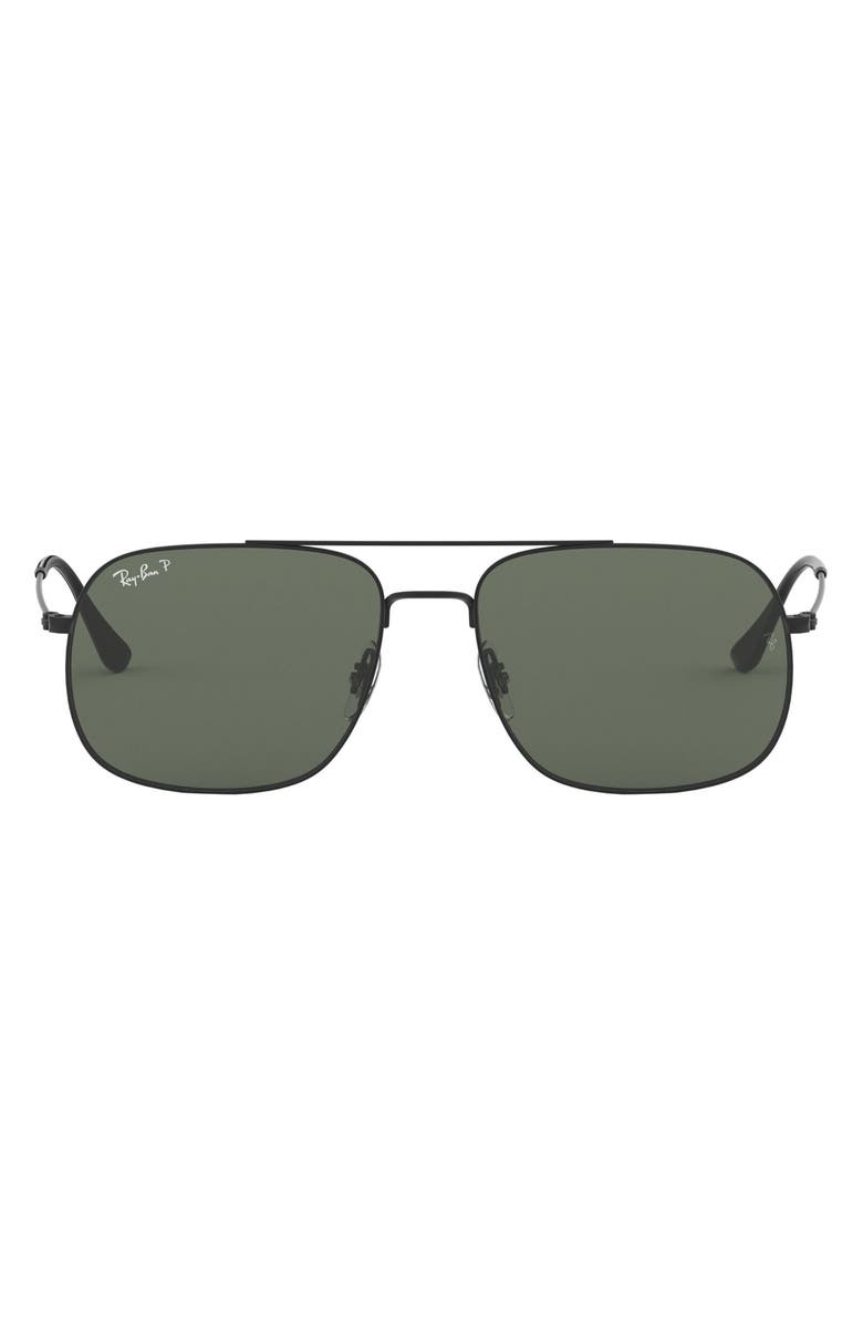 Ray-Ban 59mm Polarized Pilot Sunglasses, Main, color,