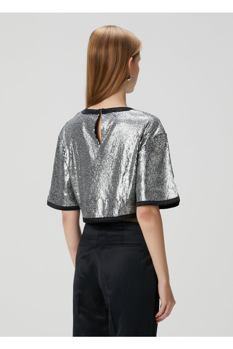 Sequin Top, Alternate, color, Black