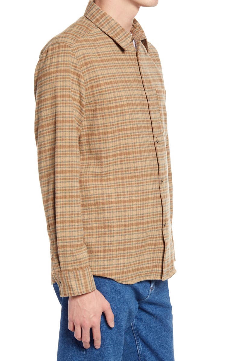 A.P.C. Surchemise John Plaid Button-Up Flannel Shirt Jacket, Alternate, color, 