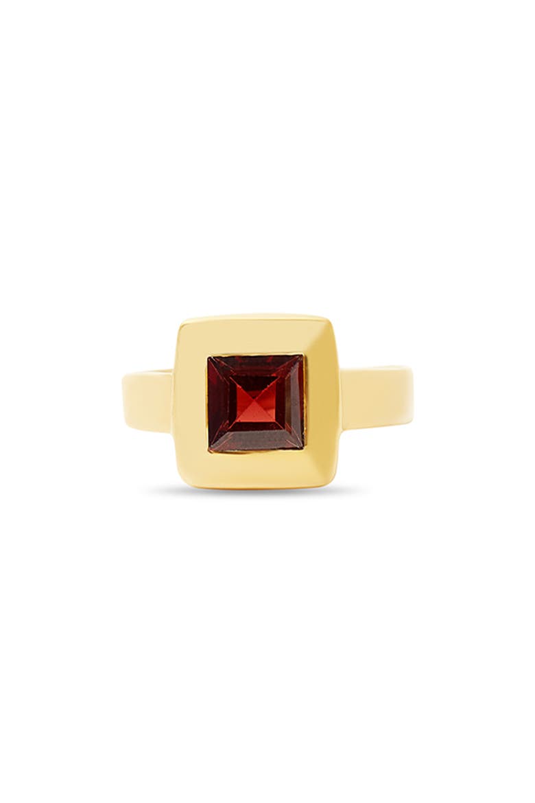 Bold Bezel Ring, Main, color, GOLD /GARNET